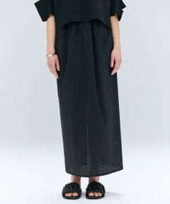 BEIGE, / ベイジ, ミニ・ひざ丈スカート | 【洗える】PICCOLO / パンチングドットIラインスカート