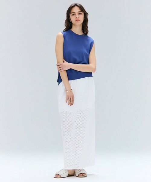 BEIGE, / ベイジ, ミニ・ひざ丈スカート | 【洗える】PICCOLO / パンチングドットIラインスカート | 詳細1