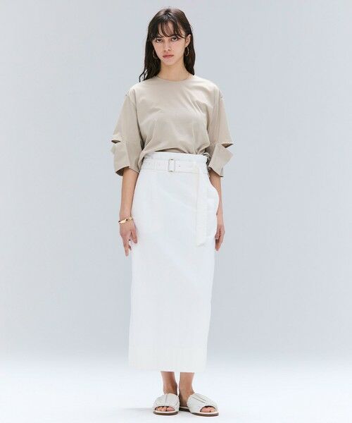 BEIGE, / ベイジ, ミニ・ひざ丈スカート | 【洗える・Oggi ８月号掲載】NAVIGLIO / ベルト付きハイウエストデニムスカート | 詳細2