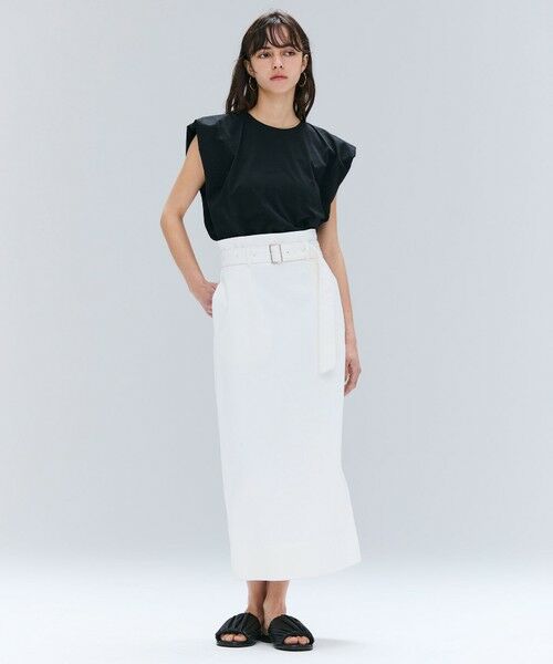 BEIGE, / ベイジ, ミニ・ひざ丈スカート | 【洗える・Oggi ８月号掲載】NAVIGLIO / ベルト付きハイウエストデニムスカート | 詳細3