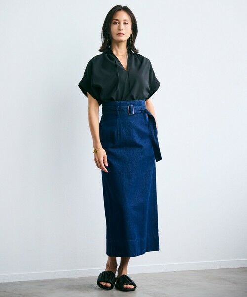 BEIGE, / ベイジ, ミニ・ひざ丈スカート | 【洗える・Oggi ８月号掲載】NAVIGLIO / ベルト付きハイウエストデニムスカート | 詳細6