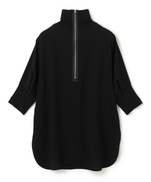 BEIGE, / ベイジ, シャツ・ブラウス | 【洗える】FLEUR / ニットコンビハイネック半袖ブラウス | 詳細6