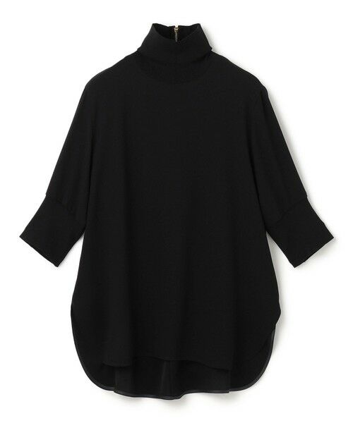 BEIGE, / ベイジ, シャツ・ブラウス | 【洗える】FLEUR / ニットコンビハイネック半袖ブラウス | 詳細5