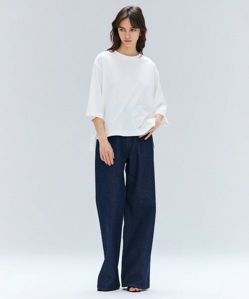 BEIGE, / ベイジ, カットソー | 【洗える・GLOW ８月号掲載】S.BABILA / スリットネックオーバーサイズTシャツ | 詳細1