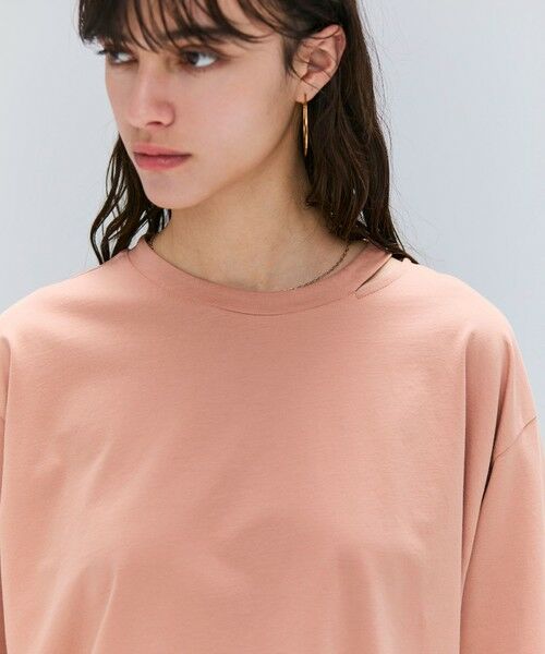 BEIGE, / ベイジ, カットソー | 【洗える・GLOW ８月号掲載】S.BABILA / スリットネックオーバーサイズTシャツ | 詳細4