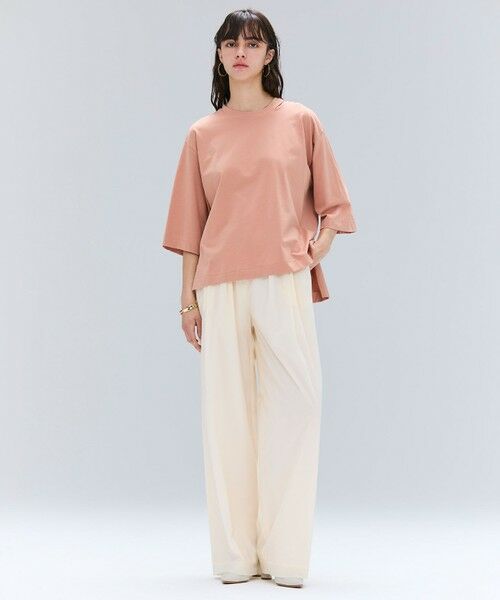 BEIGE, / ベイジ, カットソー | 【洗える・GLOW ８月号掲載】S.BABILA / スリットネックオーバーサイズTシャツ | 詳細5