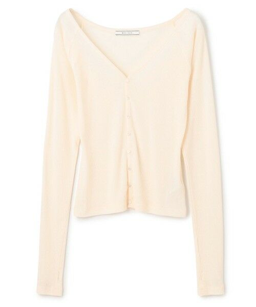 BEIGE, / ベイジ, カットソー | 【洗える・BAILA 10月号掲載】MARINO / 2WAYリブコンパクトカーディガン | 詳細4