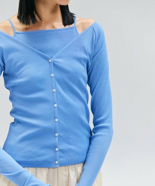 BEIGE, / ベイジ, カットソー | 【洗える・BAILA 10月号掲載】MARINO / 2WAYリブコンパクトカーディガン | 詳細5