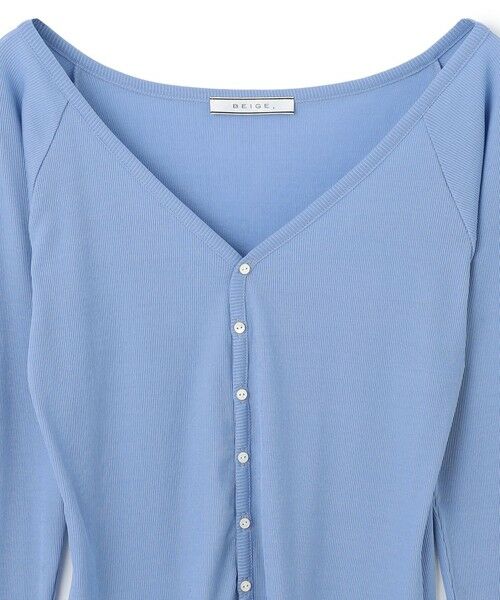 BEIGE, / ベイジ, カットソー | 【洗える・BAILA 10月号掲載】MARINO / 2WAYリブコンパクトカーディガン | 詳細10