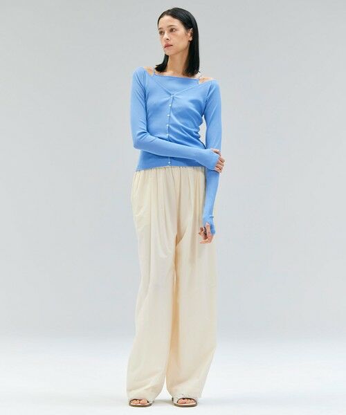 BEIGE, / ベイジ, カットソー | 【洗える・BAILA 10月号掲載】MARINO / 2WAYリブコンパクトカーディガン | 詳細7