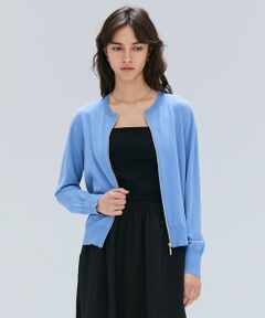 BEIGE, / ベイジ, ニット・セーター | 【洗える】NADIA / レザーラインジップカーディガン