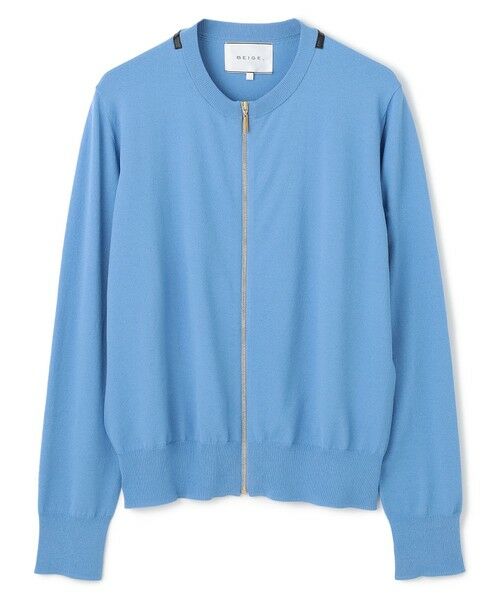 BEIGE, / ベイジ, ニット・セーター | 【洗える】NADIA / レザーラインジップカーディガン | 詳細7