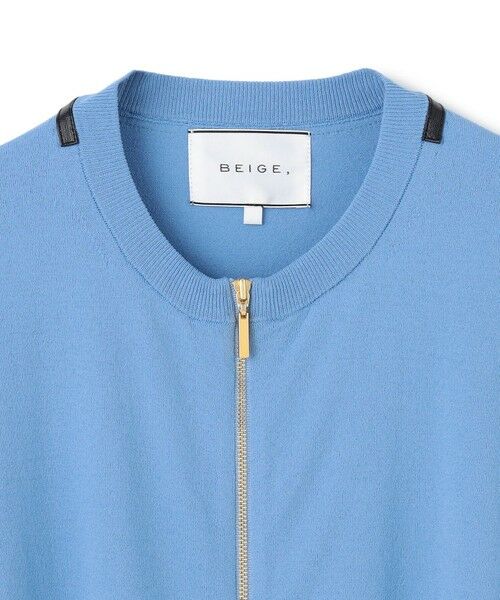 BEIGE, / ベイジ, ニット・セーター | 【洗える】NADIA / レザーラインジップカーディガン | 詳細9