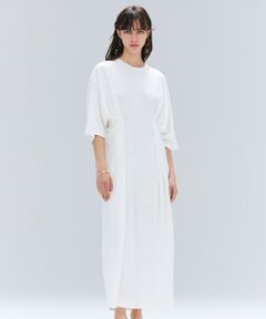 BEIGE, / ベイジ, ロング・マキシ丈ワンピース | 【洗える】S.BABILA / スリットネックウエストタックワンピース