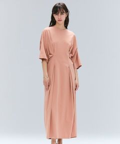 BEIGE, / ベイジ, ロング・マキシ丈ワンピース | 【洗える】S.BABILA / スリットネックウエストタックワンピース