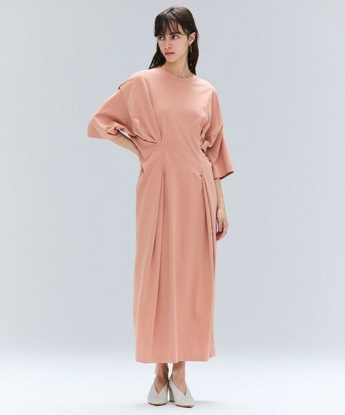 BEIGE, / ベイジ, ロング・マキシ丈ワンピース | 【洗える】S.BABILA / スリットネックウエストタックワンピース | 詳細5