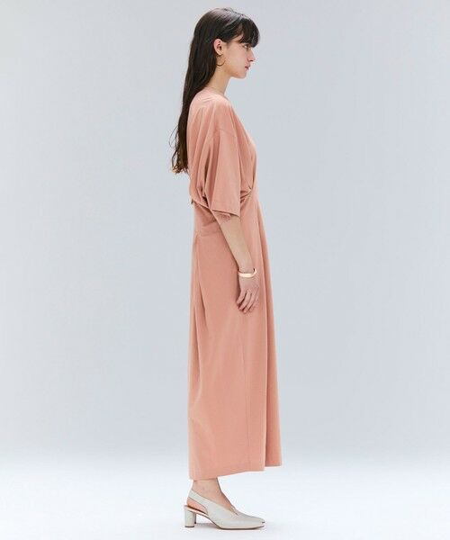 BEIGE, / ベイジ, ロング・マキシ丈ワンピース | 【洗える】S.BABILA / スリットネックウエストタックワンピース | 詳細6