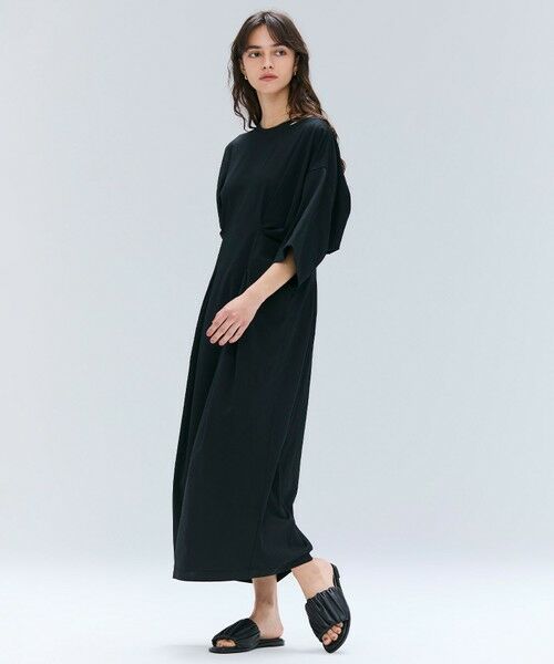 BEIGE, / ベイジ, ロング・マキシ丈ワンピース | 【洗える】S.BABILA / スリットネックウエストタックワンピース | 詳細13