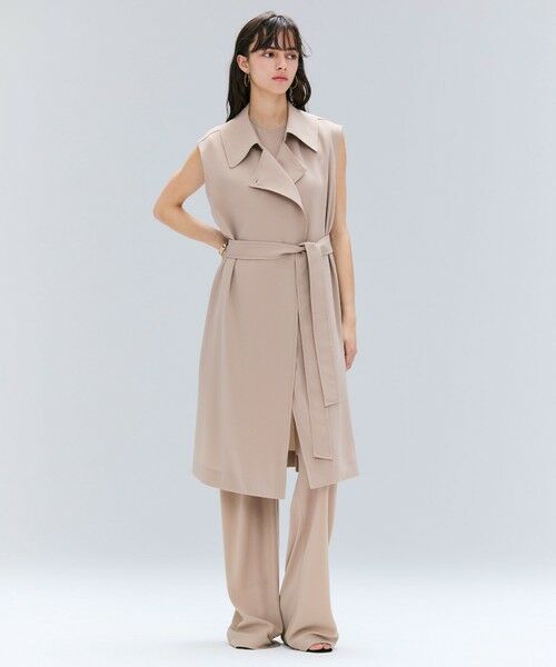BEIGE, / ベイジ, ベスト | FLEUR / ラップデザインロングジレ | 詳細2