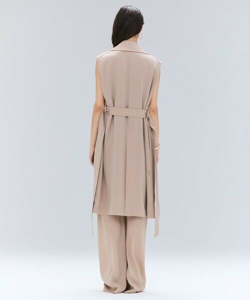 BEIGE, / ベイジ, ベスト | FLEUR / ラップデザインロングジレ | 詳細3
