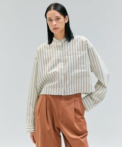 BEIGE, / ベイジ, シャツ・ブラウス | 【洗える】KNOX / ショート丈バンドカラーシャツ