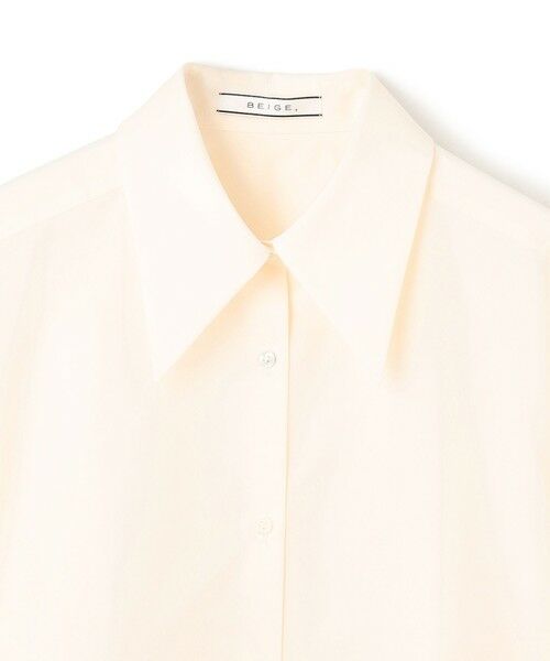 BEIGE, / ベイジ, シャツ・ブラウス | 【洗える・Oggi 11月号掲載】STRAWN / ビッグカラーコットンストレッチシャツ | 詳細6