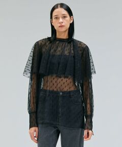 BEIGE, / ベイジ, シャツ・ブラウス | 【洗える・Oggi 11月号掲載】CLOVIS / ケープデザイン総レースブラウス