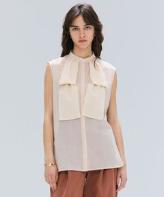BEIGE, / ベイジ, シャツ・ブラウス | 【洗える】MOYE / シアーウールビックボウタイブラウス