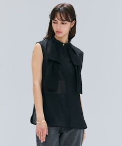 BEIGE, / ベイジ, シャツ・ブラウス | 【洗える】MOYE / シアーウールビックボウタイブラウス