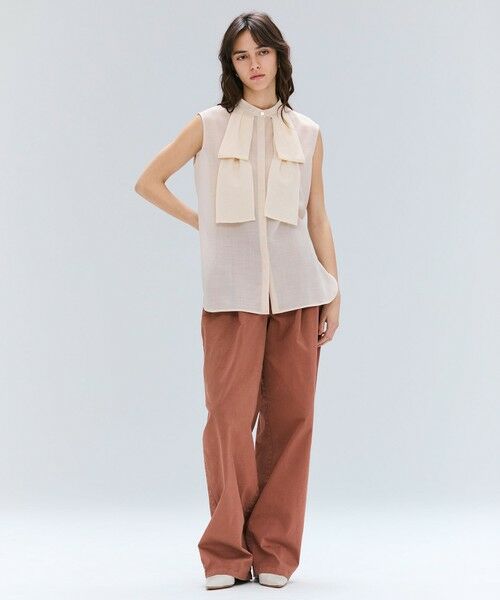 BEIGE, / ベイジ, シャツ・ブラウス | 【洗える】MOYE / シアーウールビックボウタイブラウス | 詳細1