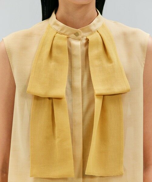 BEIGE, / ベイジ, シャツ・ブラウス | 【洗える】MOYE / シアーウールビックボウタイブラウス | 詳細4