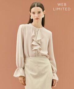 BEIGE, / ベイジ, シャツ・ブラウス | 【WEB限定・洗える】CLARION / バンドカラーフリルブラウス