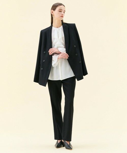 BEIGE, / ベイジ, シャツ・ブラウス | 【WEB限定・洗える】CLARION / バンドカラーフリルブラウス | 詳細3