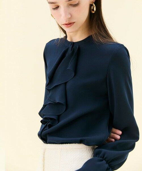 BEIGE, / ベイジ, シャツ・ブラウス | 【WEB限定・洗える】CLARION / バンドカラーフリルブラウス | 詳細14