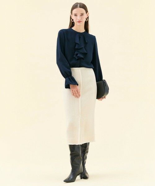 BEIGE, / ベイジ, シャツ・ブラウス | 【WEB限定・洗える】CLARION / バンドカラーフリルブラウス | 詳細15