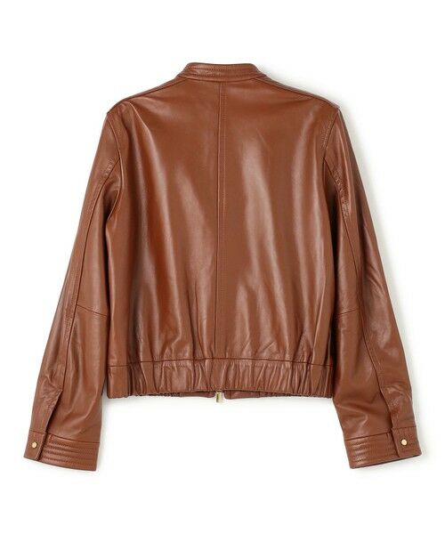 BEIGE, / ベイジ, ノーカラージャケット | 【andGIRL 秋号掲載】CLYDE / ステッチデザインラムレザーブルゾン | 詳細5