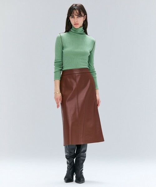 BEIGE, / ベイジ, カットソー | 【洗える・GISELe 10月号掲載】FORD / ウール配色メローハイネックカットソー | 詳細11