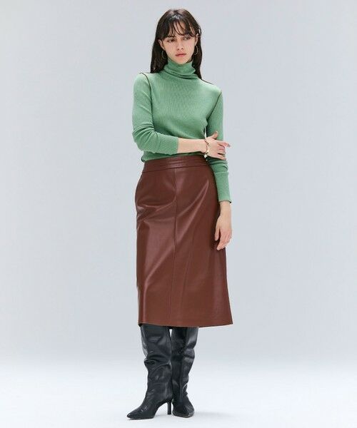 BEIGE, / ベイジ, カットソー | 【洗える・GISELe 10月号掲載】FORD / ウール配色メローハイネックカットソー | 詳細12