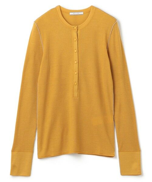 BEIGE, / ベイジ, カットソー | 【洗える・GISELe 10月号掲載】FORD / ウール配色メローヘンリーネックカットソー | 詳細3