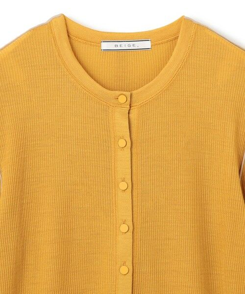 BEIGE, / ベイジ, カットソー | 【洗える・GISELe 10月号掲載】FORD / ウール配色メローヘンリーネックカットソー | 詳細5