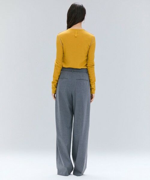 BEIGE, / ベイジ, カットソー | 【洗える・GISELe 10月号掲載】FORD / ウール配色メローヘンリーネックカットソー | 詳細2