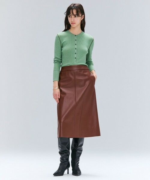 BEIGE, / ベイジ, カットソー | 【洗える・GISELe 10月号掲載】FORD / ウール配色メローヘンリーネックカットソー | 詳細11