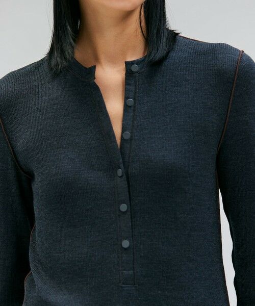 BEIGE, / ベイジ, カットソー | 【洗える・GISELe 10月号掲載】FORD / ウール配色メローヘンリーネックカットソー | 詳細14