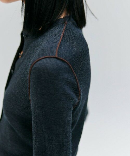 BEIGE, / ベイジ, カットソー | 【洗える・GISELe 10月号掲載】FORD / ウール配色メローヘンリーネックカットソー | 詳細15