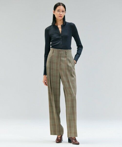 BEIGE, / ベイジ, カットソー | 【洗える・GISELe 10月号掲載】FORD / ウール配色メローヘンリーネックカットソー | 詳細16