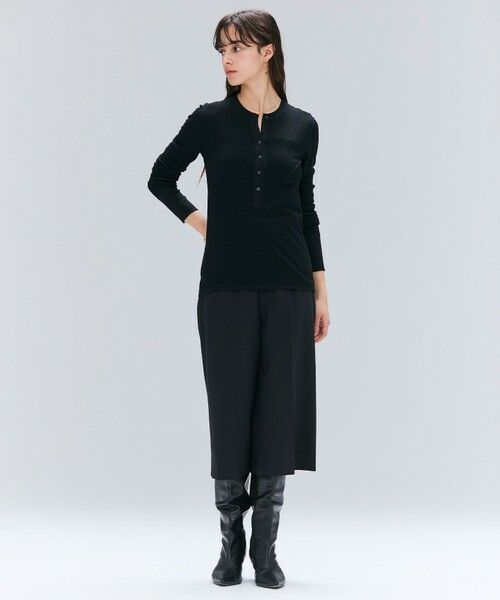 BEIGE, / ベイジ, カットソー | 【洗える・GISELe 10月号掲載】FORD / ウール配色メローヘンリーネックカットソー | 詳細18