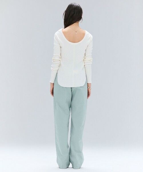 BEIGE, / ベイジ, カットソー | 【洗える】GLOBE / コットンリブ前後2WAYカットソー | 詳細2