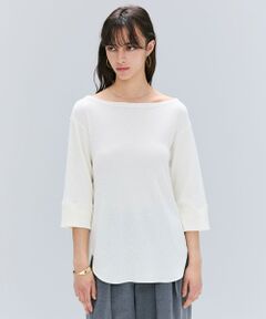 BEIGE, / ベイジ, カットソー | 【洗える】GLOBE / コットンリブ7分袖カットソー