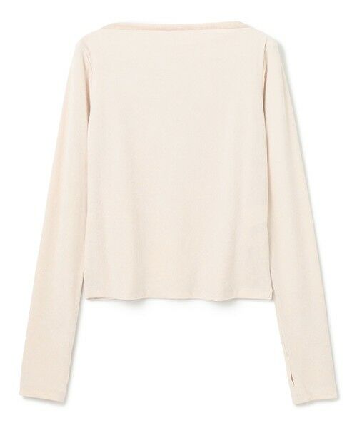 BEIGE, / ベイジ, カットソー | 【洗える】BUTLER / ストレッチベロアボートネックカットソー | 詳細3