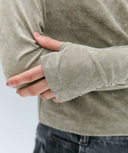 BEIGE, / ベイジ, カットソー | 【洗える】BUTLER / ストレッチベロアボートネックカットソー | 詳細4